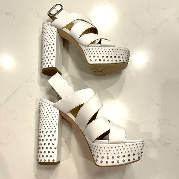 Michael Kors White Platform Sandals - Picture 3 of 5